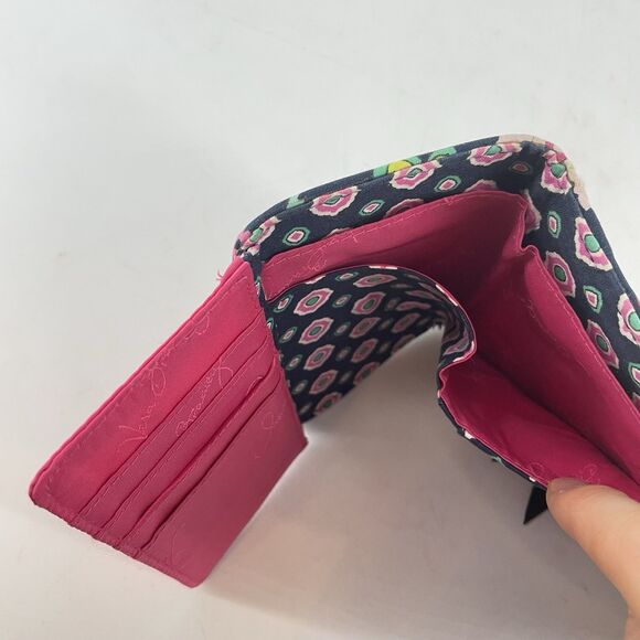 Vera Bradley Wallet Abstract Floral Multicolor Credit Cards Holder Boho 5.5 In - Picture 9 of 9